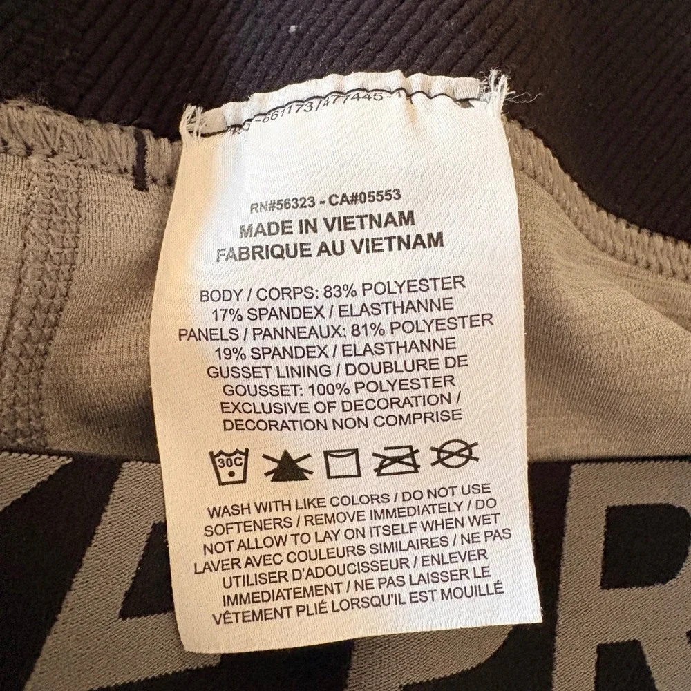 Nike Pro Womens Gray Space Dye Heather Mesh Panel Training Leggings AO9968-063 L